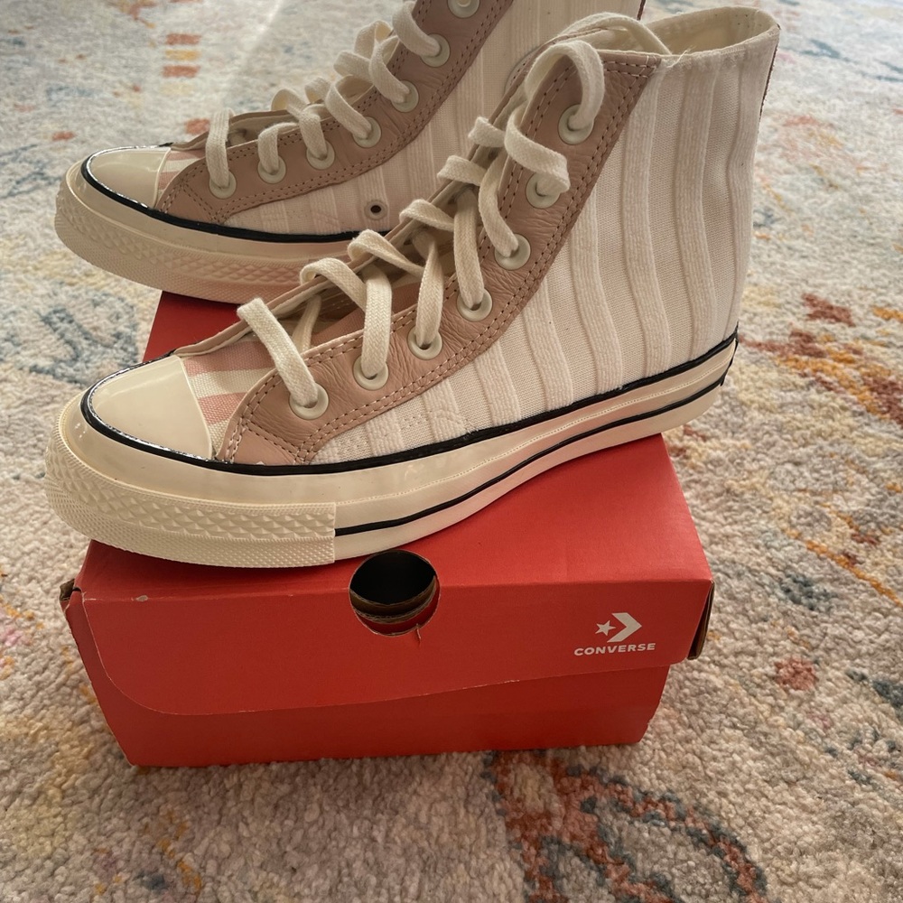 Converse Egret Pink terry cloth high tops - brand new in box
